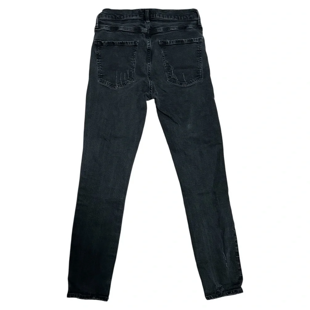 Agolde Sophie High Rise Skinny Crop Jeans Temple Black Size 27